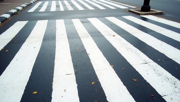 The urban rhythm on the zebra crossing