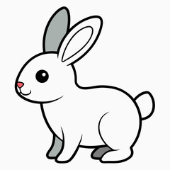 Fototapeta premium vector illustration of a rabbit