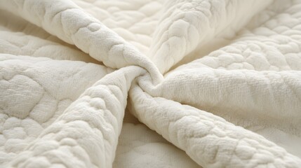 Obraz premium Soft Cream Quilted Towel Texture Background