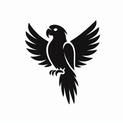 Obraz premium Silhouette Illustration of Diverse Birds in the Wild