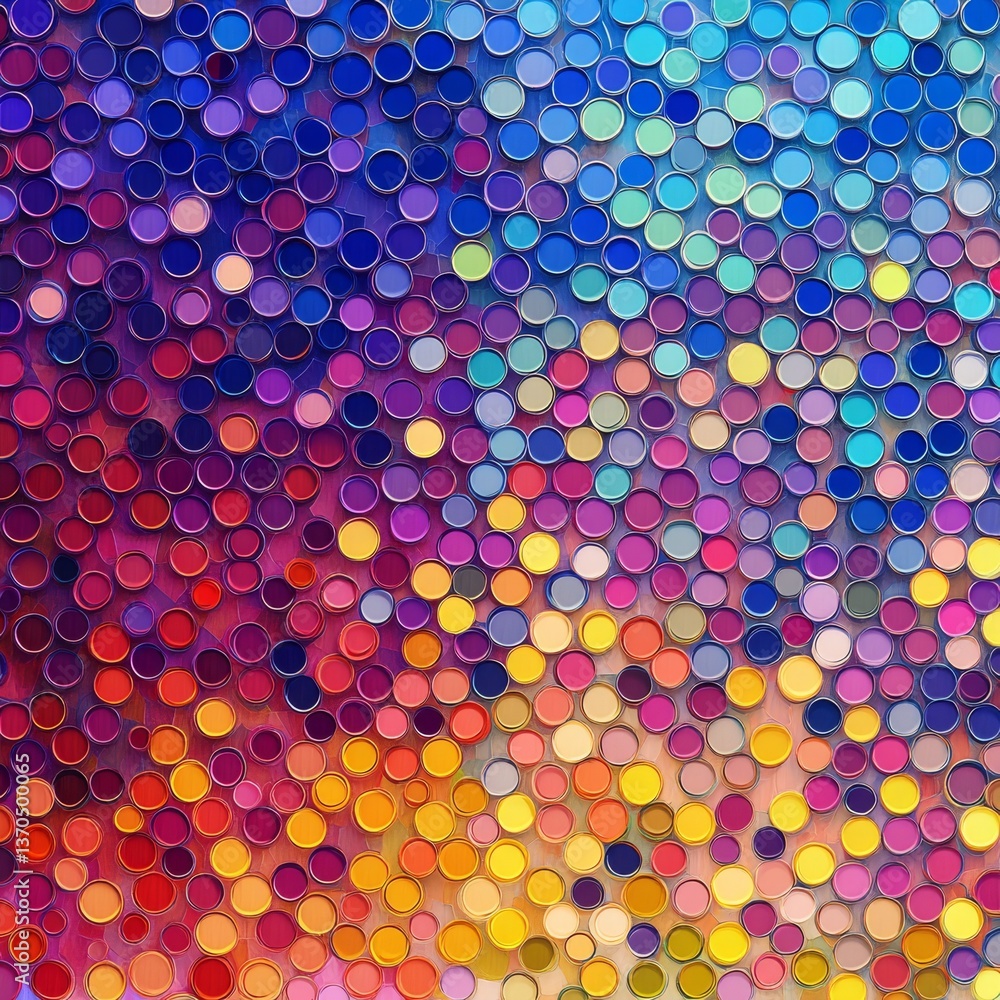 Fototapete abstract multicolored circles: a vibrant tapestry of hues, gradient, and circular shapes creating a 