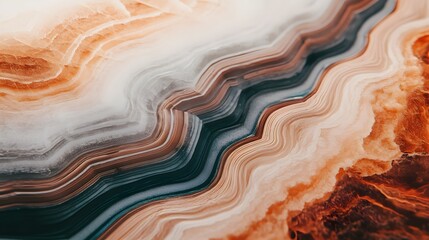 Abstract Agate Stone Texture Swirls Brown White Beige