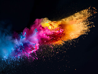 カラフルな絵の具