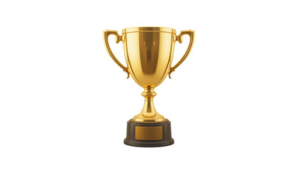 Fototapeta premium Golden 3D trophy cup icon png