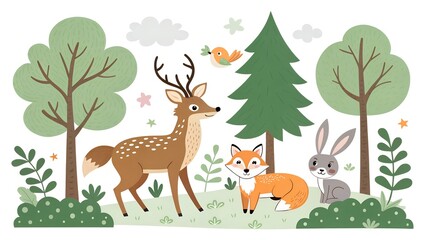 Naklejka premium deer in the forest