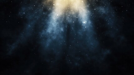Fototapeta premium Celestial Spotlight: A Cosmic Ballet of Light and Dark