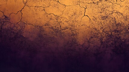 Obraz premium Abstract Cracked Wall Texture Background Golden Brown Purple
