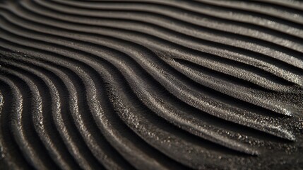 Abstract Dark Wavy Lines Texture Background