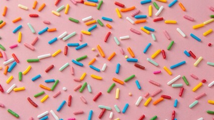 Colorful Sprinkles Pink Flat Lay