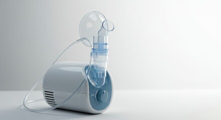 Nebulizer Machine for Respiratory Therapy against a Clean White Backdrop