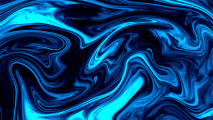 Abstract colorful liquid background smooth wave and glossy. Luxurious colorful liquid marble surfaces design. Ocean blue marbling with natural luxury style swirls of marble. 