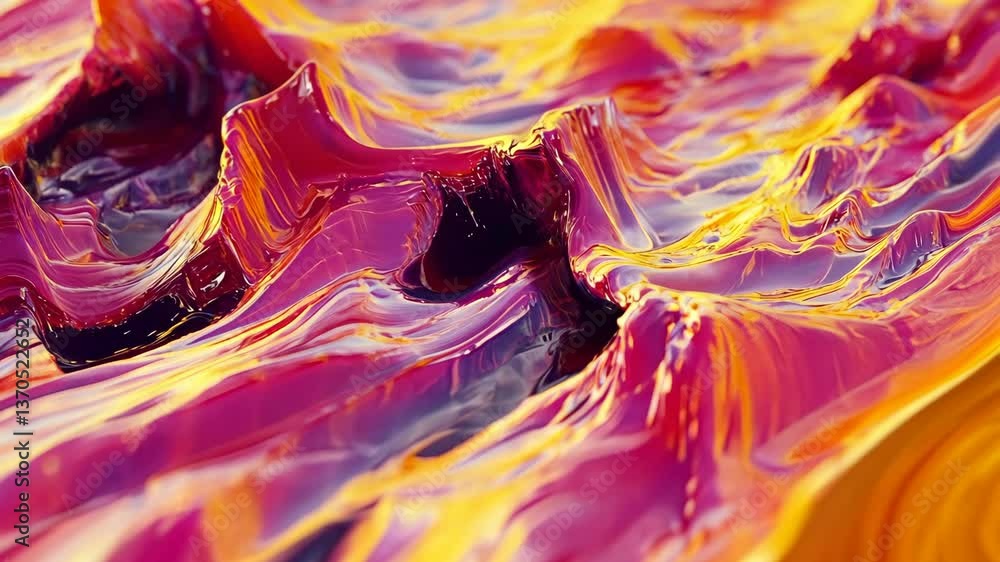 Poster vibrant swirls of color create a mesmerizing abstract landscape with rich textures and fluid movemen