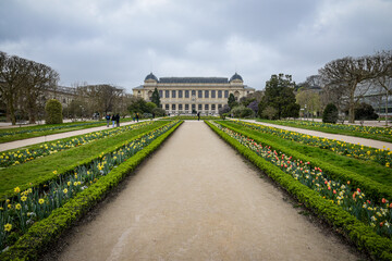 view of the Jardin des Plantes in spring in Paris