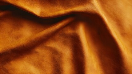 Amber Leather Texture Background Soft Draped Fabric Material