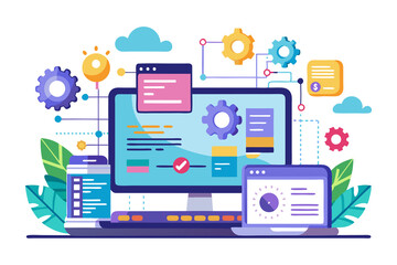 cloud computing concept illustration