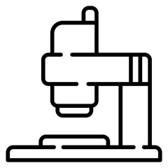 Microscope Line Icon