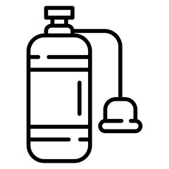 Oxygen Tank Line Icon