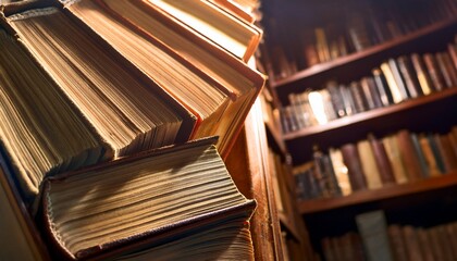 Fototapeta premium Capture the essence of history in dusty tomes. 