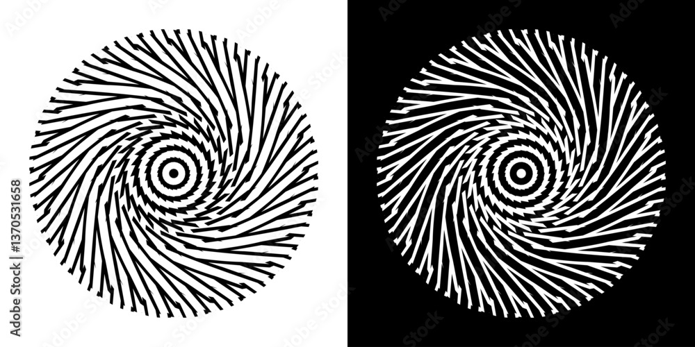 Fototapete abstract background with abstract line pattern in circles. spiral art design as a logo or icon. a bl