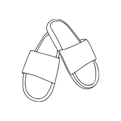 casual flip-flops outline
