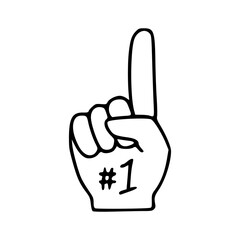 number one foam finger vector