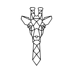polygonal giraffe design vector