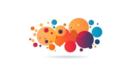 Abstract colorful circles background.