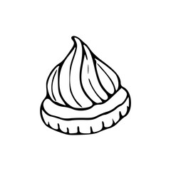 whipped cream vector illustration