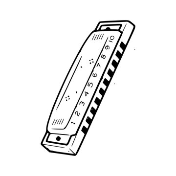 harmonica vector illustration