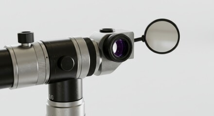 Ophthalmoscope diagnostic tool for eye examination isolated against white background