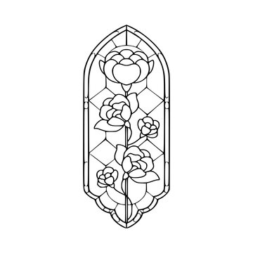 decorative flower window panel design