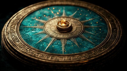 Ornate celestial compass