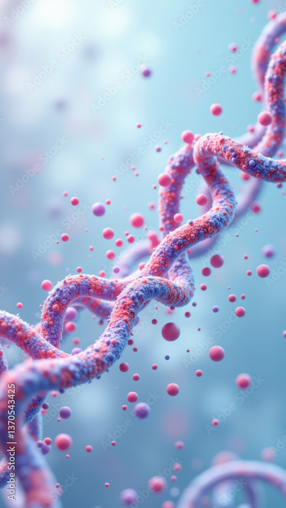 Aufkleber stunning microscopic view of nicotinamide adenine dinucleotide with particles floating around.