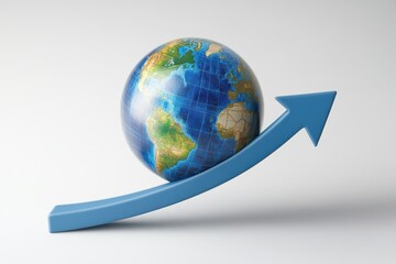 Naklejka premium Global business growth analysis and asset investment chart Business