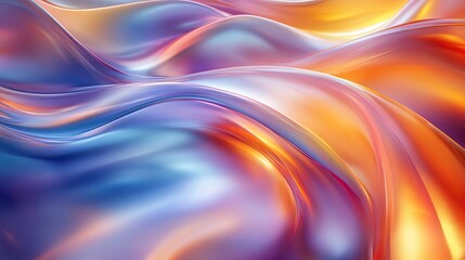 Naklejka premium Abstract colorful liquid waves, digital art, background