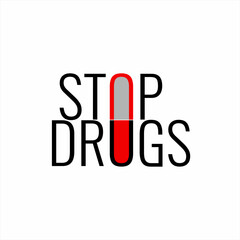 Stop Drugs. Design the word 