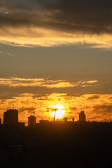 Naklejka premium A Sunrise over Jerusalem, Israel