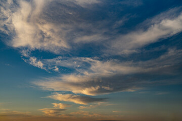 Fototapeta premium A Cloudy Sky in the Golden Hour