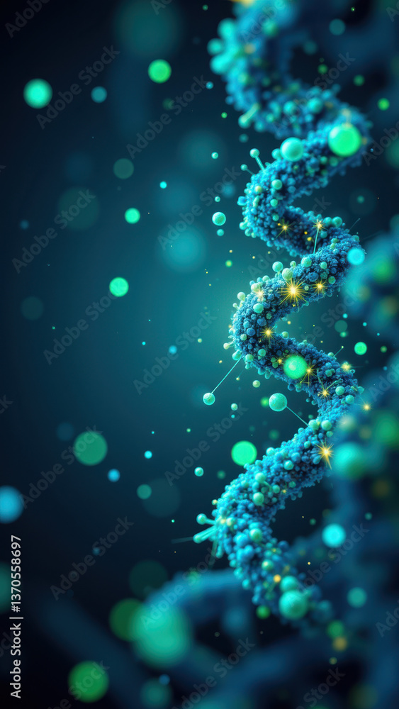Poster a colorful representation of nicotinamide adenine dinucleotide, commonly known as nad+, with a close