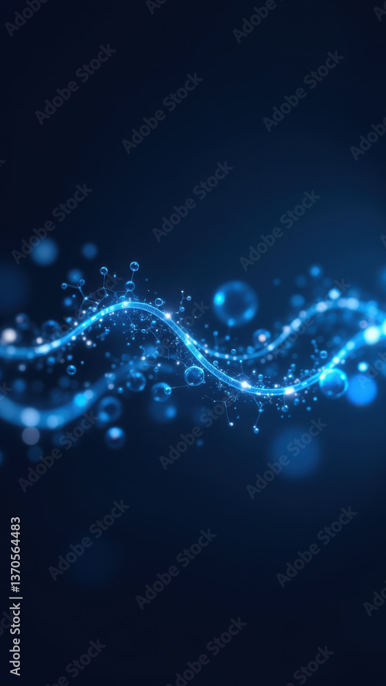 Poster this image features a dynamic representation of nicotinamide adenine dinucleotide (nad+) with blue p