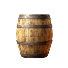Fototapeta premium Classic Wooden Barrel with Metal Hoops