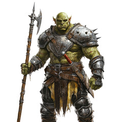 goblin knight isolated on white