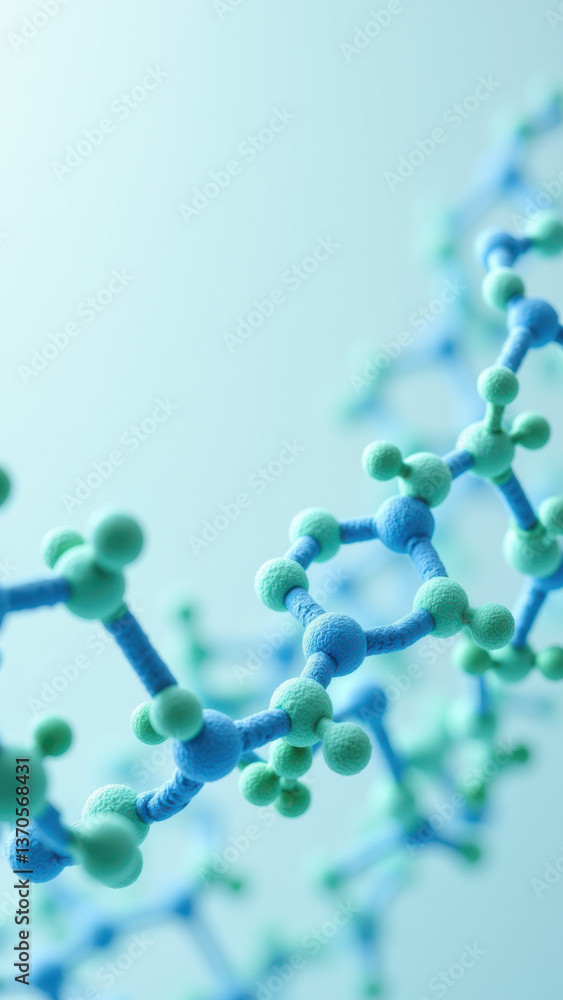 Poster a detailed microscopic view of a nicotinamide adenine dinucleotide molecule (nad+), with its structu