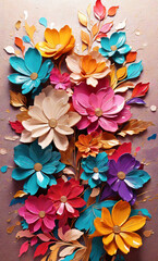 Portrait Floral Fantasy A Fusion of Art and Luxury