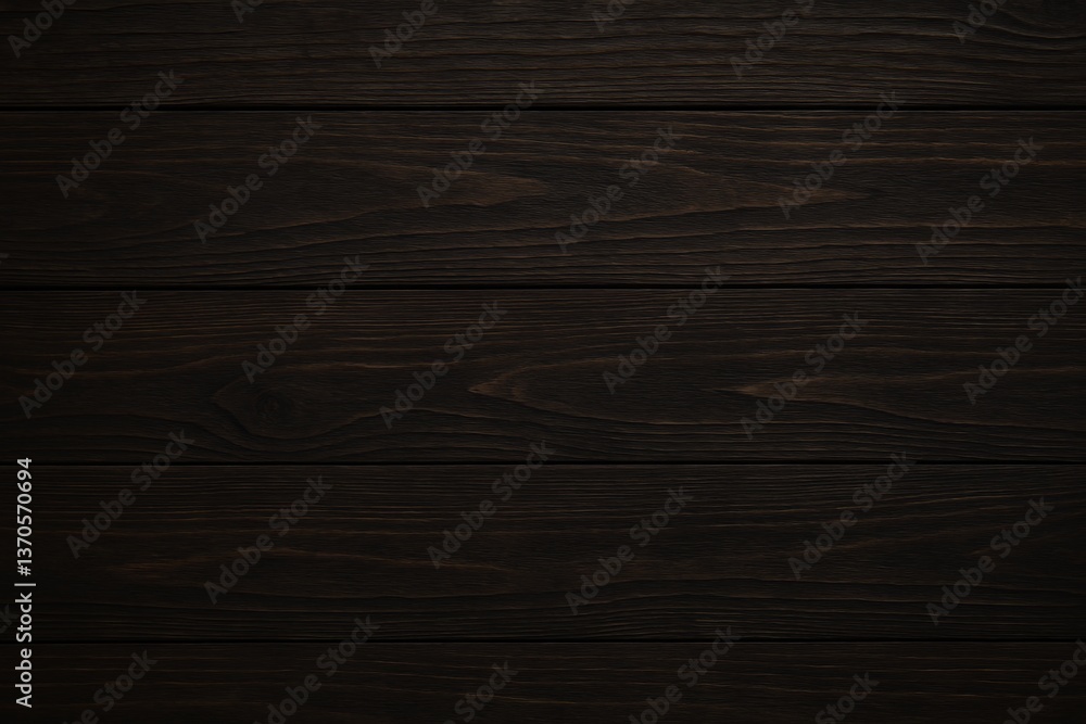 Poster close-up view of dark wooden planks forming a rustic and textured background, ideal for design proje