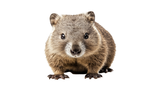 Wombat isolated on a white background