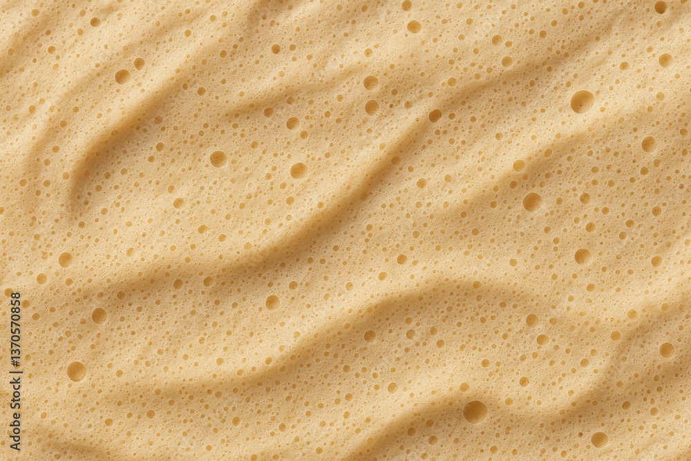 Poster close-up view capturing the creamy texture of coffee foam, showcasing delightful patterns filled wit