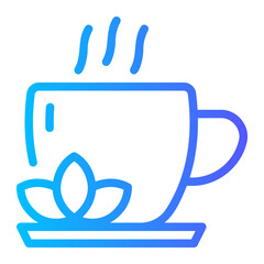 herbal tea gradient icon