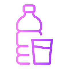 mineral water gradient icon