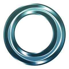 Metallic futuristic circular frame with reflections .3d Elements
